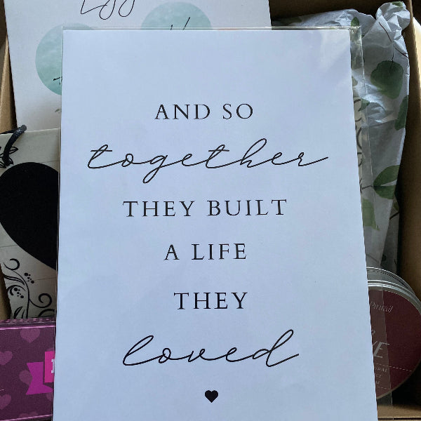 engagement gift box print